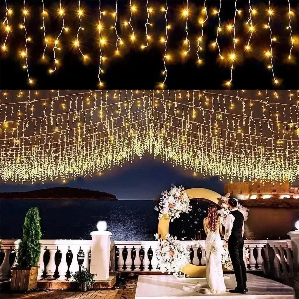 Outdoor led lighting solar icicle string lights at best price in