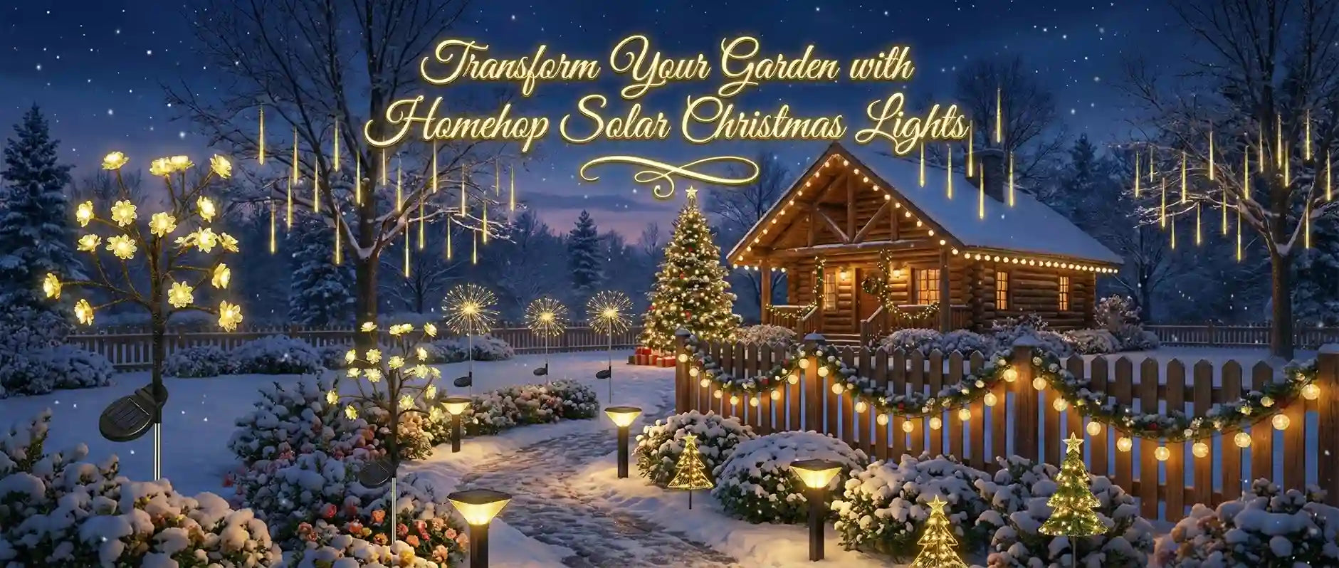 Light Up Your Holidays: Transform Your Garden with Homehop Solar Christmas Lights