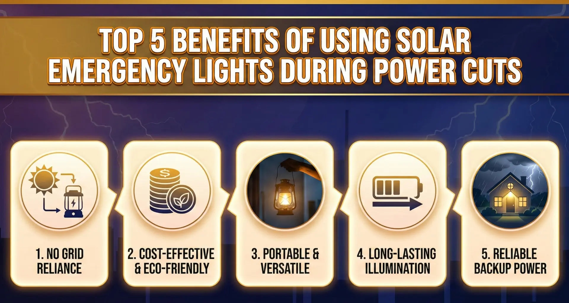 Top 5 Benefits of Using Solar Emergency Lights During Power Cuts