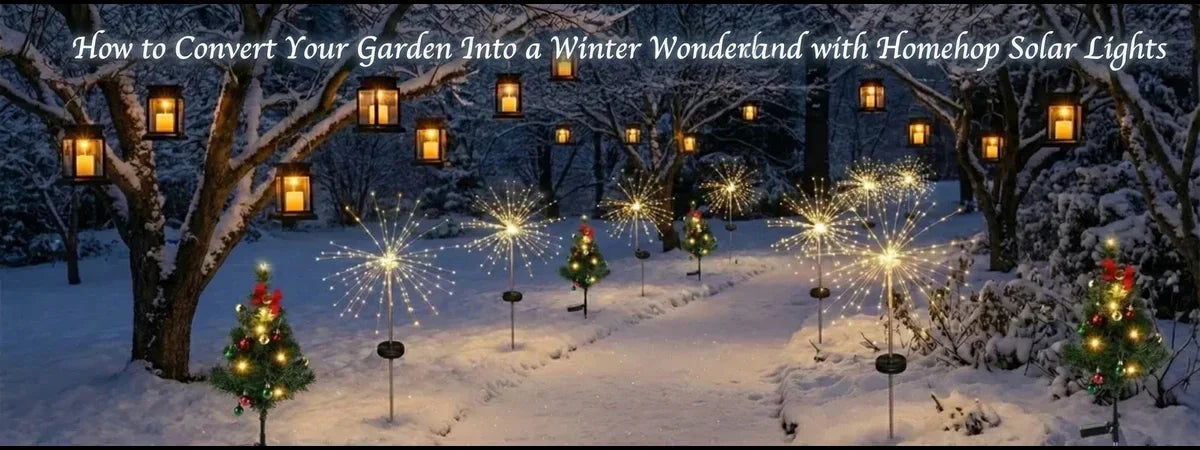 How to Convert Your Garden Into a Winter Wonderland with Homehop Solar Lights