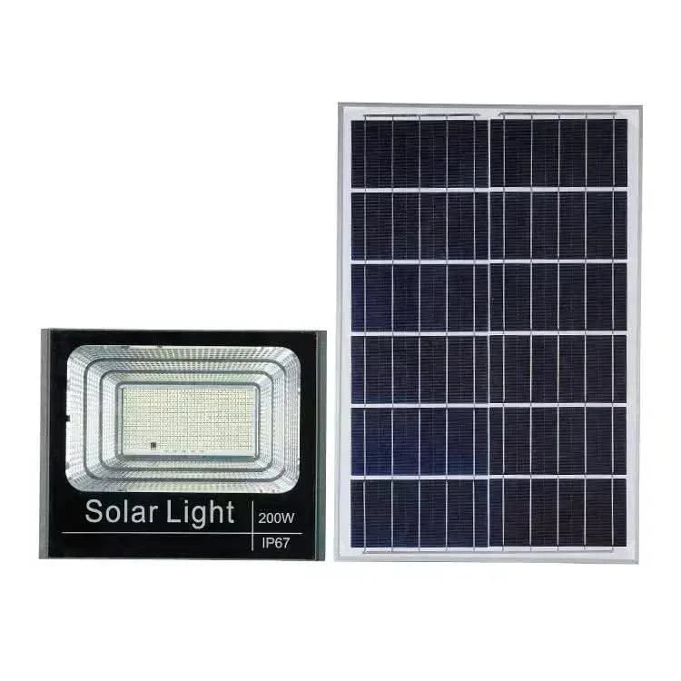 200W Solar LED Flood Light Garden Waterproof lamp for Home, Outdoor, Garden (Cool White) - HOMEHOP®