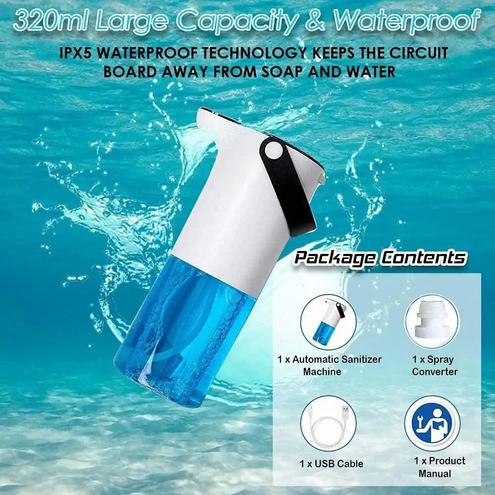 Automatic Rechargeable Sensor Touchless Sanitizer Liquid Alcohol Dispenser 320ml - HOMEHOP®