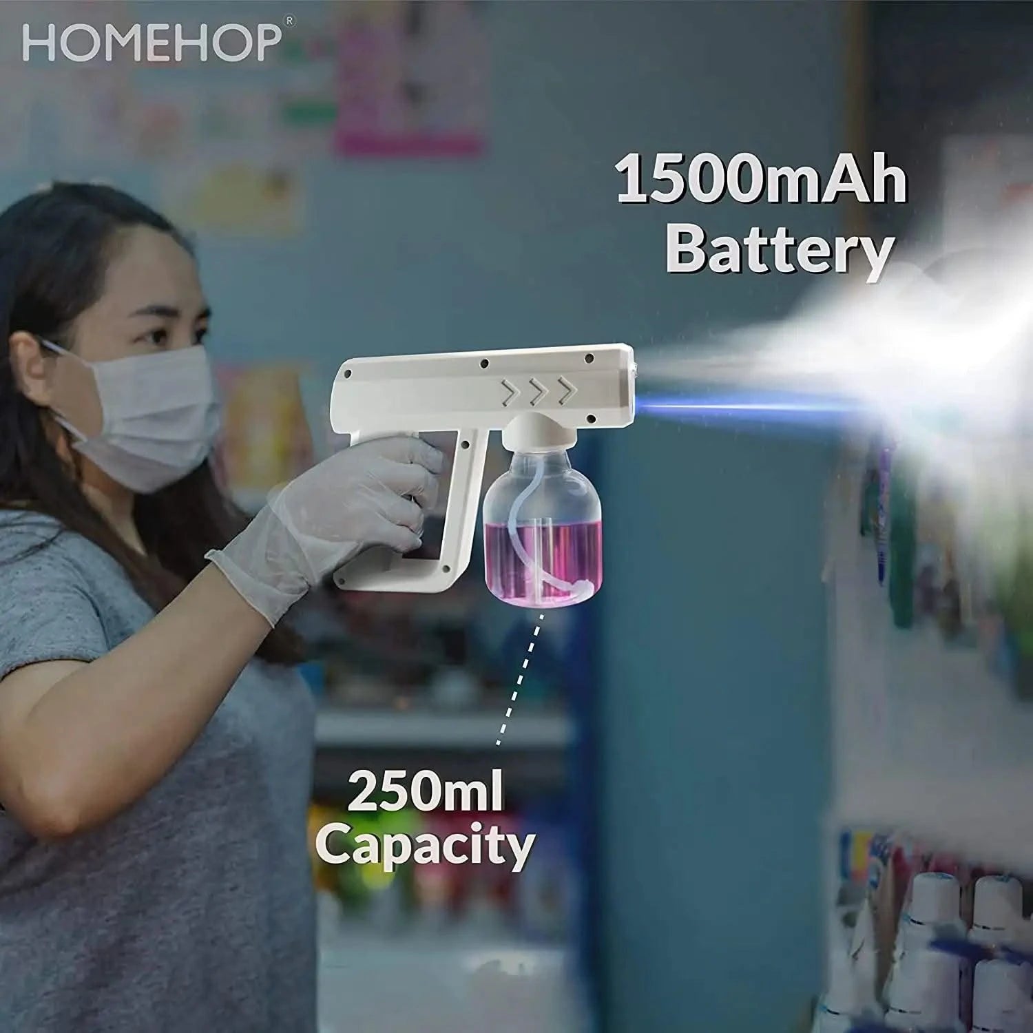 Sanitizer Sprayer Machine with USB Rechargeable Dispenser for All (Refurbished) - HOMEHOP®