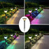 Outdoor Solar Lights For Home, Garden, Pathway Decoration Waterproof Portable Spike Lamp with Remote (RGB) - HOMEHOP®