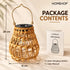 Solar Light Outdoor Home Waterproof Decorative LED Hanging Rattan Lanterns for balcony, Garden, Patio and Yard.