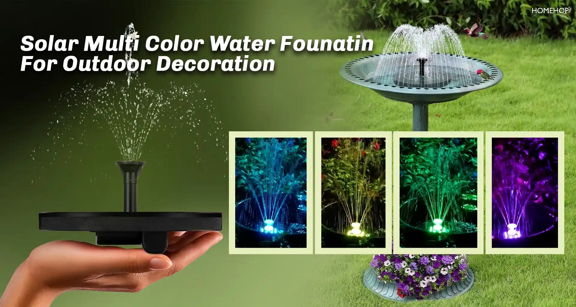 SOLAR POWERED FOUNTAIN FOR HOME