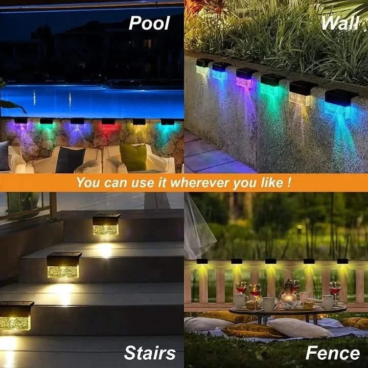 Lacasa Solarlampen voor Buiten, 4 Stuks LED Zonnelamp Buitenlamp IP68 Waterdicht Tuinverlichting Zonnedekverlichting Auto Aan/Uit Staplichten voor Tuin Hek Trap Pad Verlichting, Warm Wit 2700K Lacasa Solarlampen voor Buiten, 4 Stuks LED Zonnelamp Buitenlamp IP68 Waterdicht Tuinverlichting Zonnedekverlichting Auto Aan/Uit Staplichten voor Tuin Hek Trap Pad Verlichting, Warm Wit 2700K