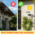 Solar Wall Lights For Home, Garden Outdoor Waterproof Compound Fence LED Lamp Multicolor with Remote