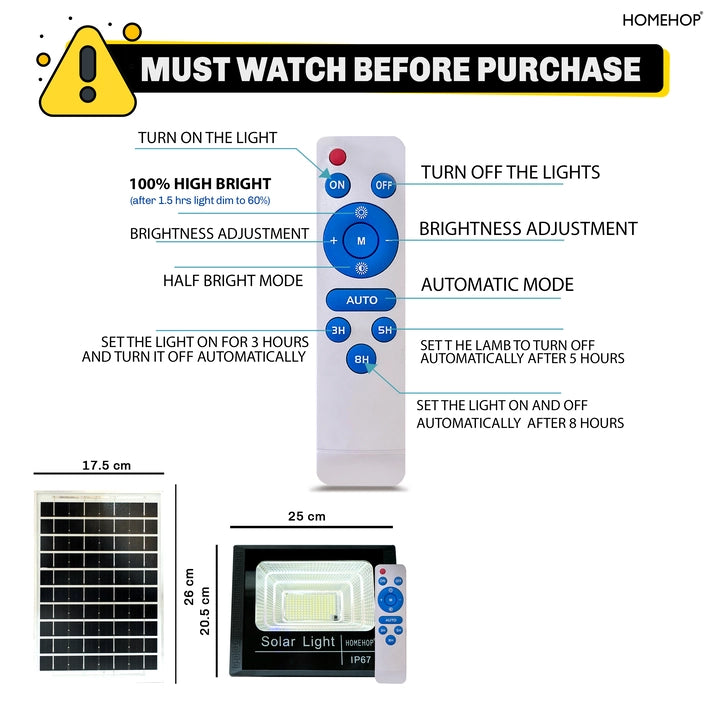 Solar LED Flood Light Outdoor Waterproof Commercial Lights for Home, Garden, Playgrounds, Stadium (Cool White,50W)
