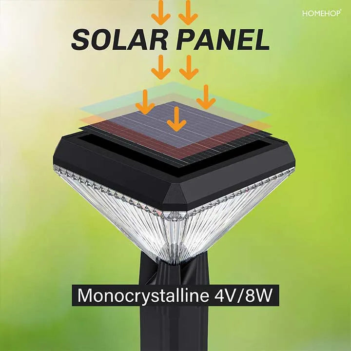 Solar Pathway Lights Waterproof Automatic Diamond Decorative Lawn Lamp for Home, Garden, Landscape Patio, Walkway (3 Colour Modes)