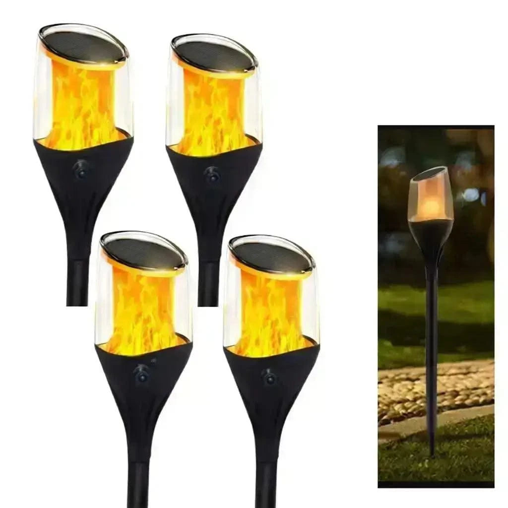 Solar Lights For Garden Home Outdoor Waterproof Mashaal Decoration Landscape Portable Light ( Warm ) - HOMEHOP®