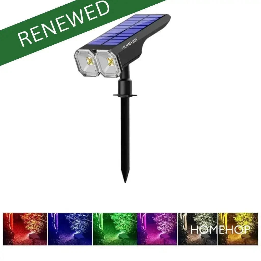 Solar Led SpotLights For Houses, Outdoor Landscape Decoration Light, Waterproof ( RGB )(Refurbished) - HOMEHOP®