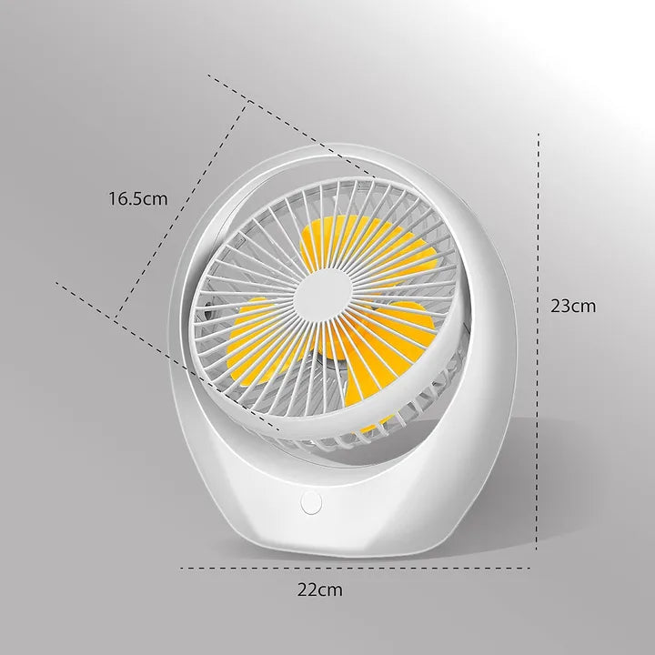 USB Rechargeable Small Mini Portable Cooler Smart Table Fan for Room