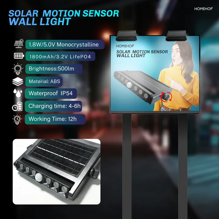 solar wall light with motion sensor