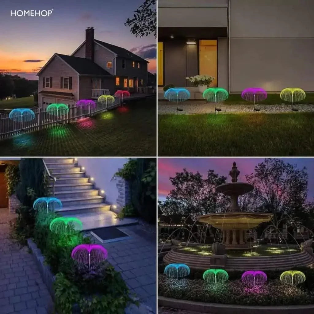 Decorative LED Lights for Home With Modern Solar-Powered Outdoor Jellyfish Shape Garden Lanterns for Landscape, Garden, and Outdoor - HOMEHOP®