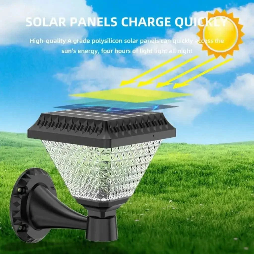 Solar Wall Lights For Home, Garden Outdoor Waterproof Compound Fence LED Lamp Multicolor with Remote - HOMEHOP®