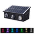 Solar Decoration LED Lights Outdoor Wall Lamp Waterproof For Home, Garden, Fence, Stair (RGB Light, ABS) - HOMEHOP®