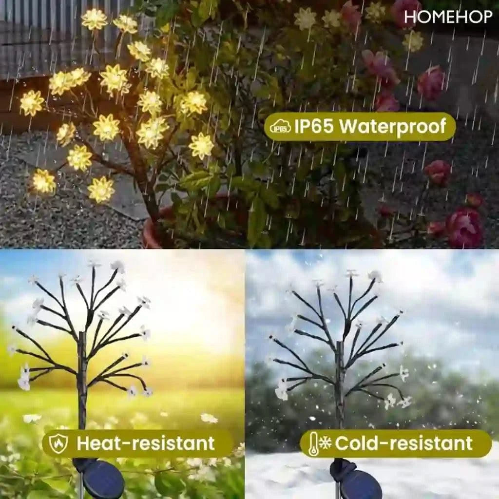 Solar Flower Garden Lights Decorative LED Waterproof Lamps For The Garden, Home, Ground, pathways and Outdoor - HOMEHOP®