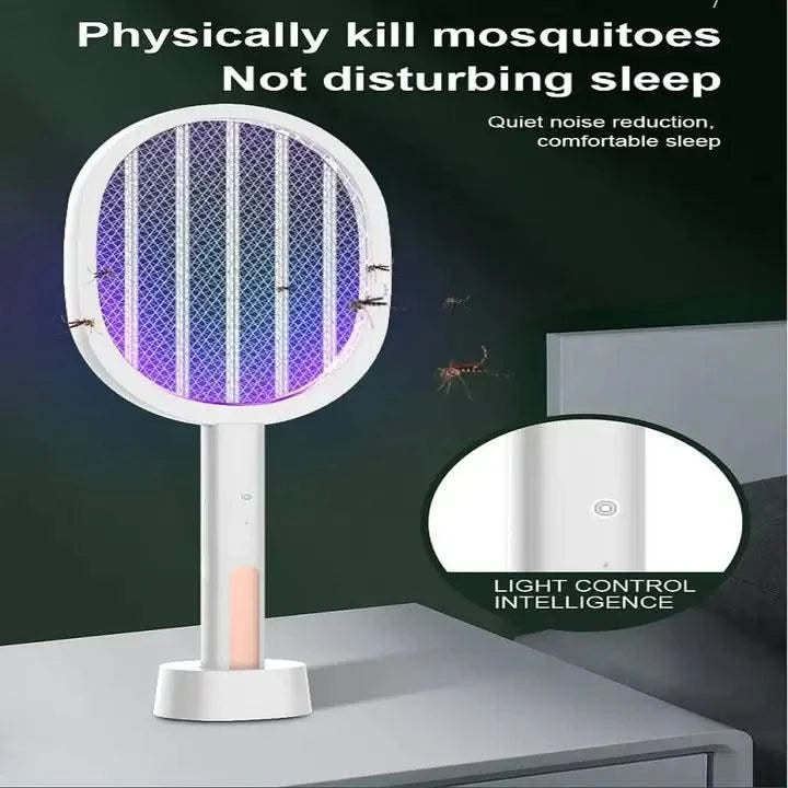 Mosquito Racket Bat Rechargeable Electric Repellent for Home with UV Light (Refurbished) - HOMEHOP®