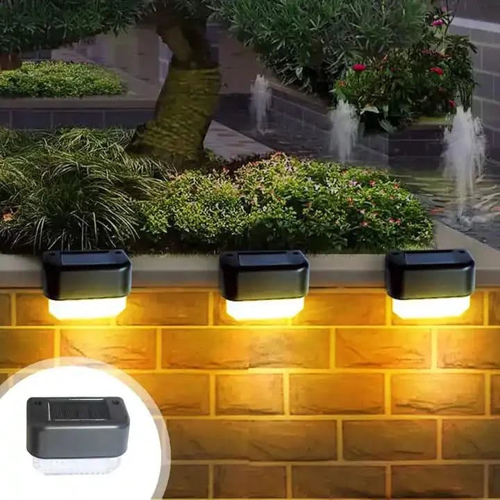 Solar Step Lights Waterproof LED Decorative Fence Lights for Garden Patio and Railings Warm/Multicolour (Renewed)