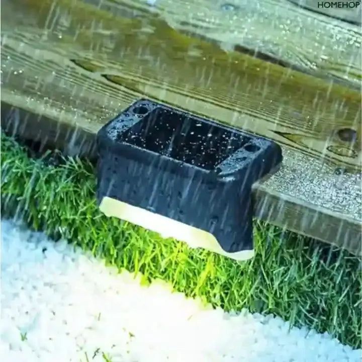 Solar Step Lights Waterproof LED Decorative Fence Lights for Garden Patio and Railings Warm/Multicolour (Renewed)