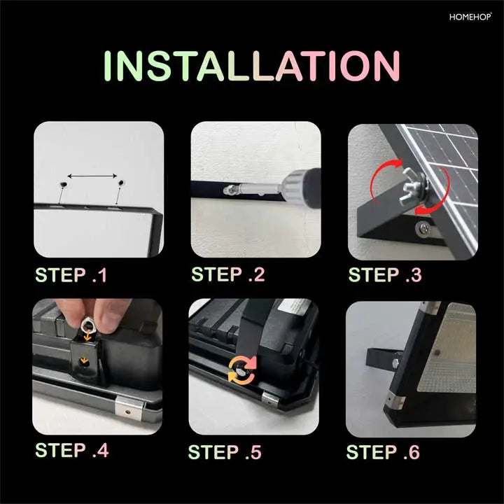 Solar Flood Light Outdoor 40W Waterproof Automatic Security Wall Lamp For Home, Garden, Patio and Pathway
