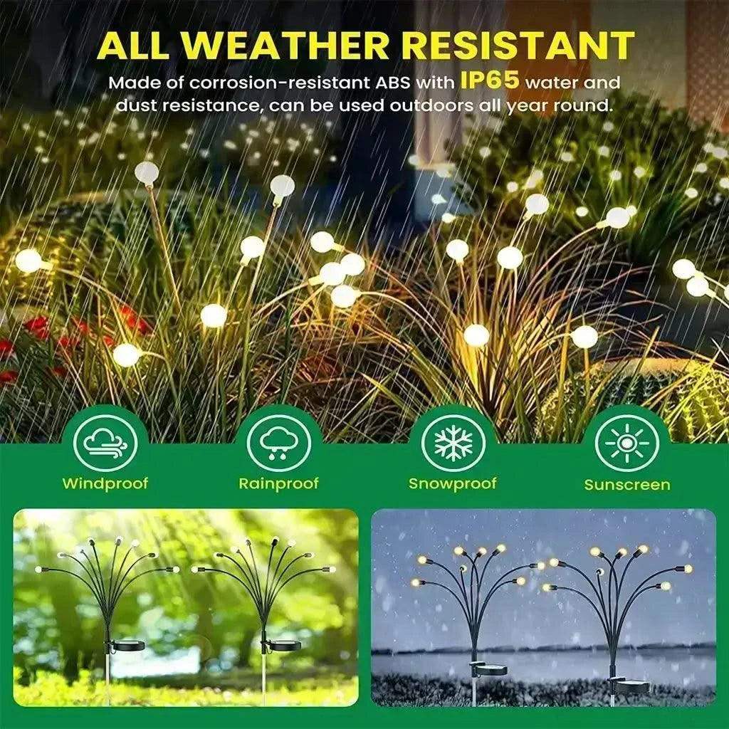 Solar Garden Lighting Waterproof Outdoor Pathway Decoration Firefly Fairy Lights For Home, Patio - HOMEHOP®