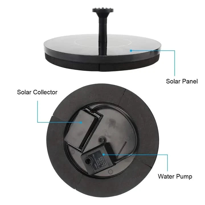 Solar Water Fountain with Automatic Portable Wireless Sprinkler Floating Pump for Outdoor Garden, Ponds, Home, and Patios (Renewed)