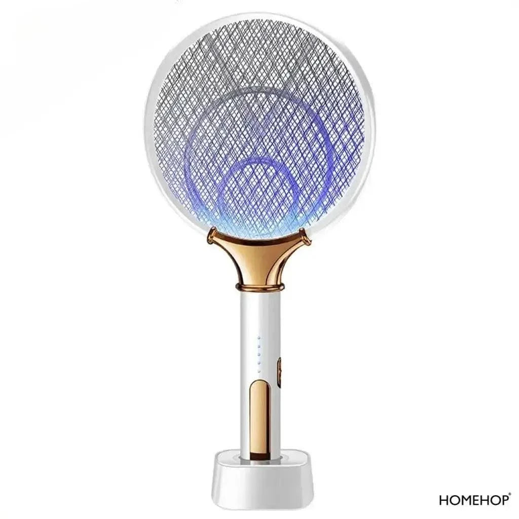 Homehop Mosquito Bat For Home with UV Lamp Fly Killer Racket, White (Refurbished) - HOMEHOP®