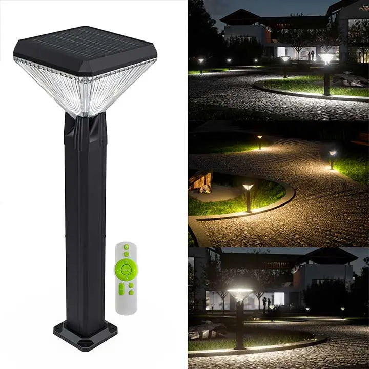 Solar Pathway Lights Waterproof Automatic Diamond Decorative Lawn Lamp for Home, Garden, Landscape Patio, Walkway (3 Colour Modes)