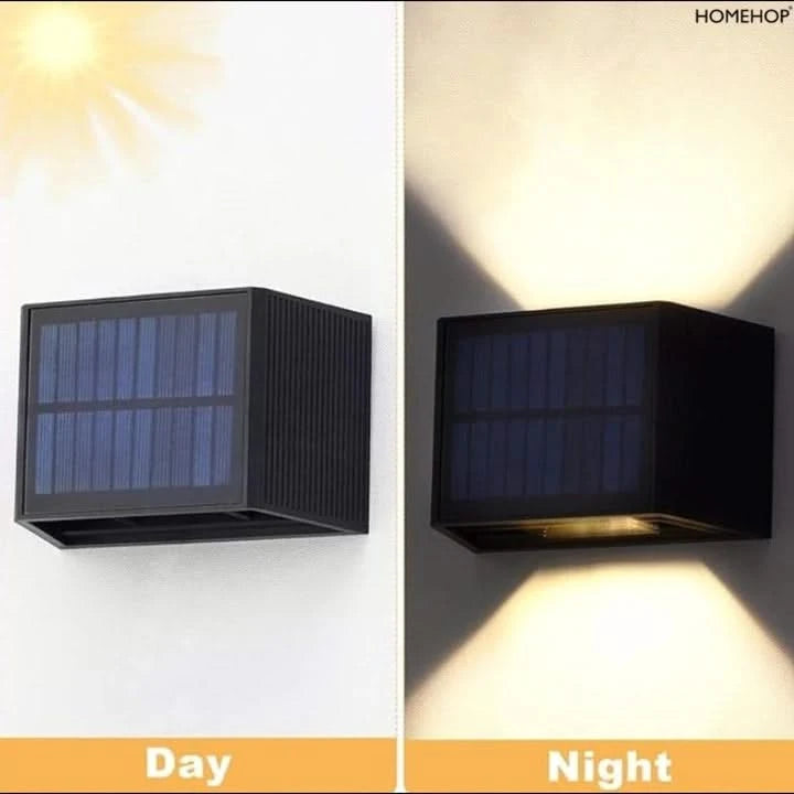 Solar Wall Lights Outdoor Waterproof Decorative Adjustable Up and Down Lamp for Garden, Home Wall and Balcony (Renewed)