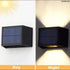 Solar Wall Lights Outdoor Waterproof Decorative Adjustable Up and Down Lamp for Garden, Home Wall and Balcony (Renewed)