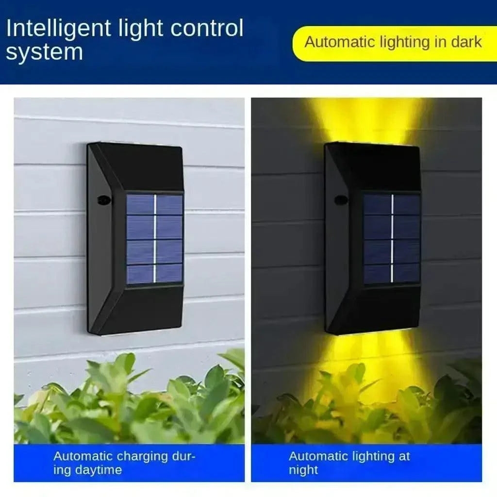 Solar LED Exterior Wall Lamp Waterproof For Garden, Balcony, Home, Patio, Terrace (Warm light)(Refurbished) - HOMEHOP®