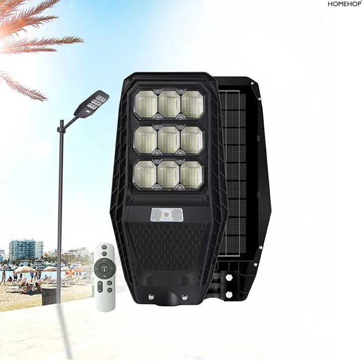 Integrated Solar Street Light 100W Led Roadway Lamp for Outdoor, Garden with Remote Control (Renewed)