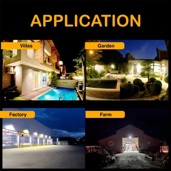 Solar Flood Lights 350W Waterproof Automatic LED Wall Lamp For Home, Garden, Patio and Pathway