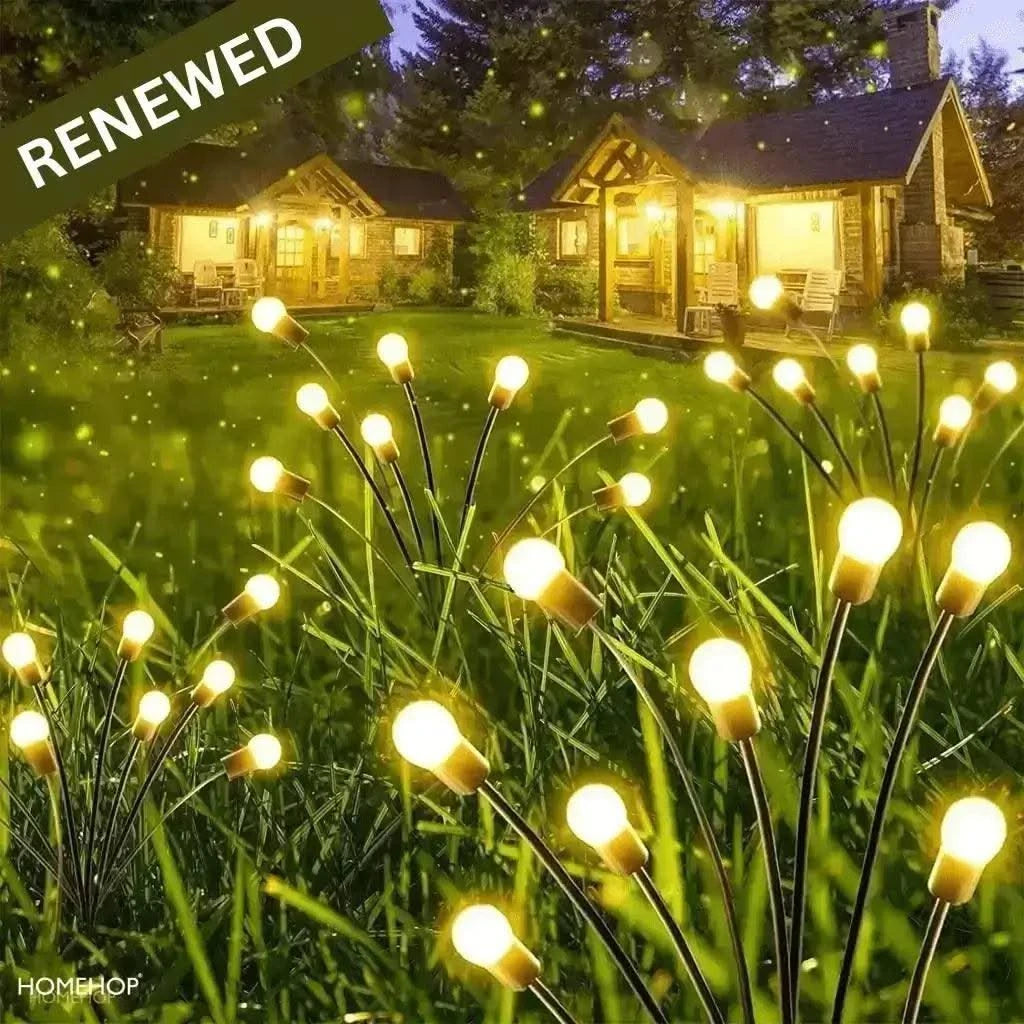 Solar Firefly Lights Waterproof Outdoor Pathway Decoration Lamp For Home, Patio ( 8LEDs, Warm ,Refurbished ) - HOMEHOP®