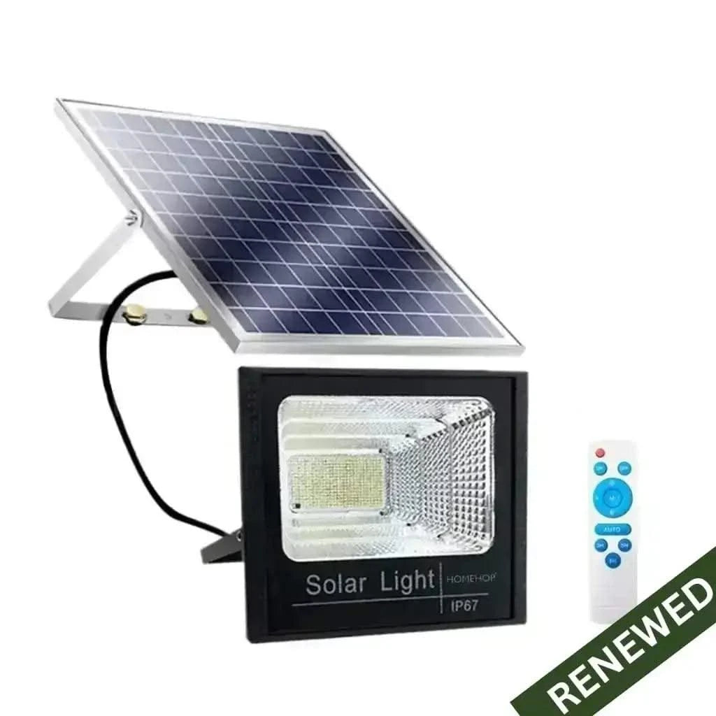 Refurbished Solar LED Flood Light Outdoor Waterproof Commercial Lights for Home, Garden, Playgrounds, Stadium (Cool White) - HOMEHOP®