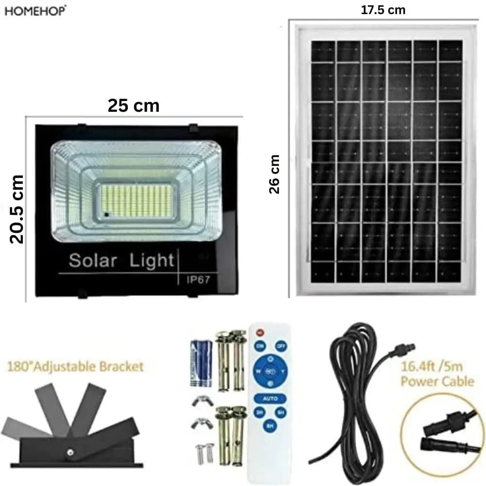 Solar LED Flood Light Outdoor Waterproof Commercial Lights for Home, Garden, Playgrounds, Stadium (Cool White) - HOMEHOP®