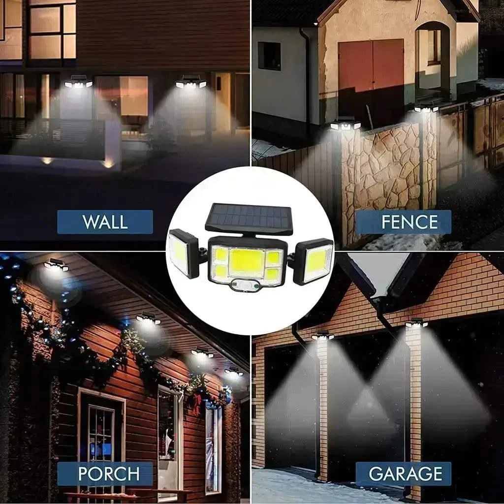 Solar powered motion detection lights for house, Garden, Wall With Remote (Cool White, Waterproof )(Refurbished) - HOMEHOP®