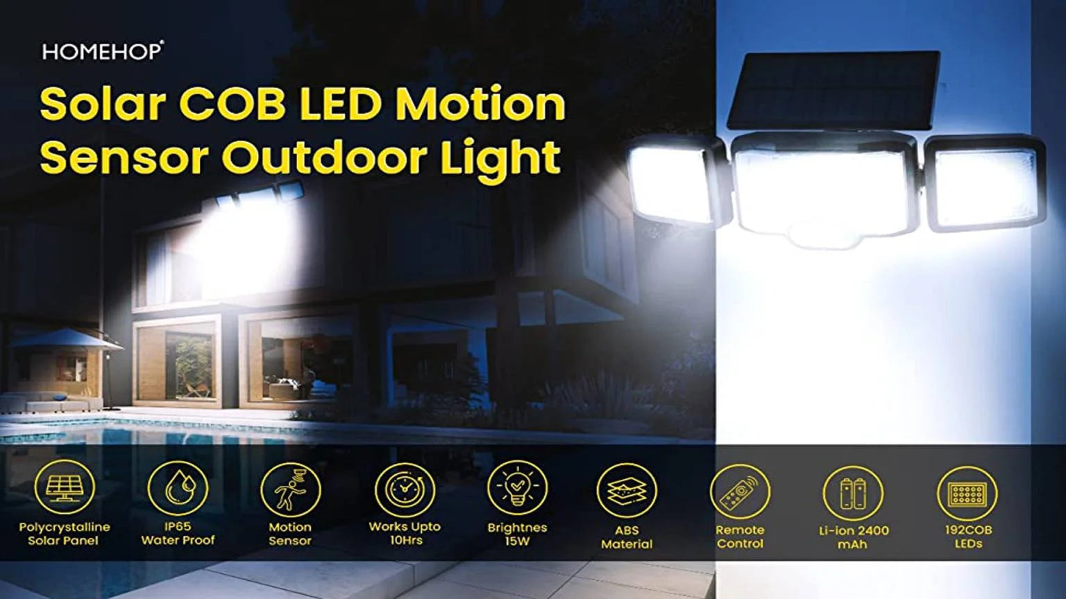    led solar motion sensor light