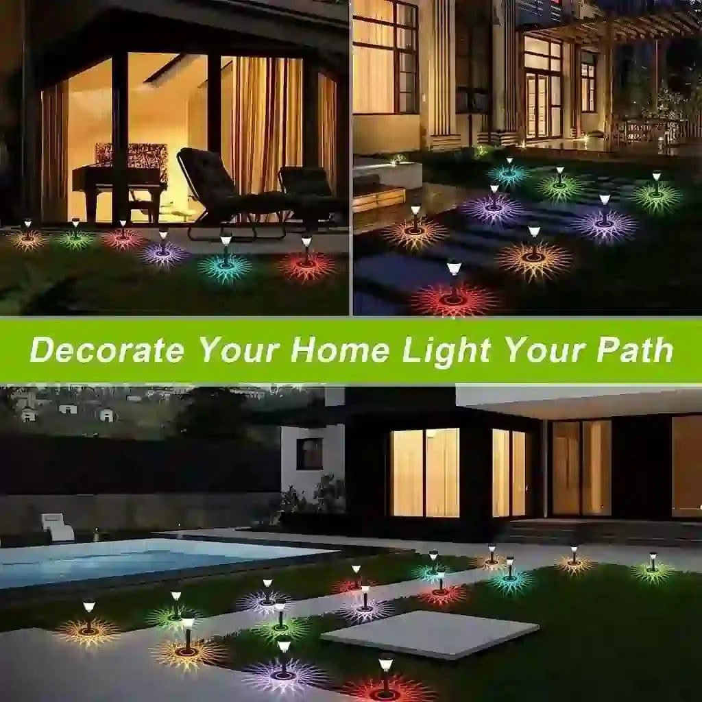 Solar Lights Outdoor Garden With Modern Home Decor Footpath Lights On Walkway Exterior Path Lamp (Refurbished) - HOMEHOP®