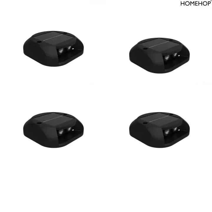 Solar LED Stud Decoration Lights Waterproof Lamps for Outdoor Gardens, Home, Wall, Balcony,  Road, and Landscapes (Pack of 4)