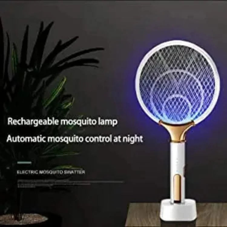 Mosquito Repellent Machine Zapper for Home with UV Lamp Fly Killer Racket, White - HOMEHOP®