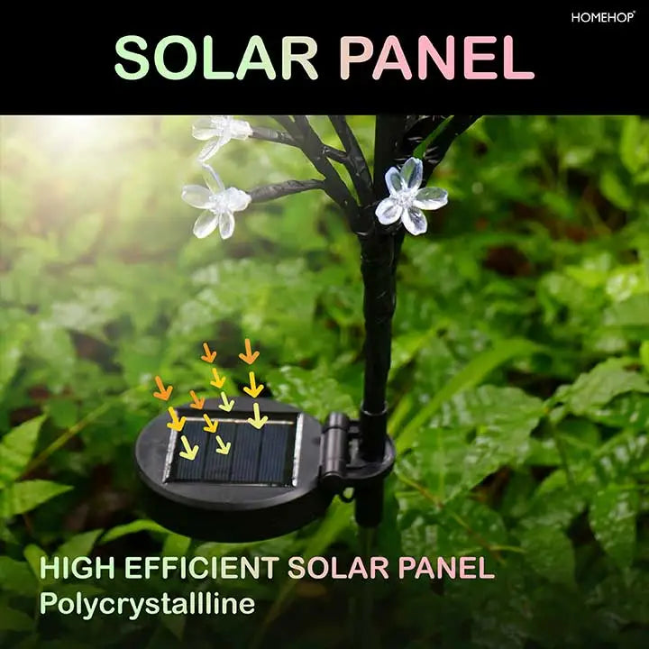 Solar Home Decor Multicolour Flower Lamp For Garden, Patio And Outdoor Use