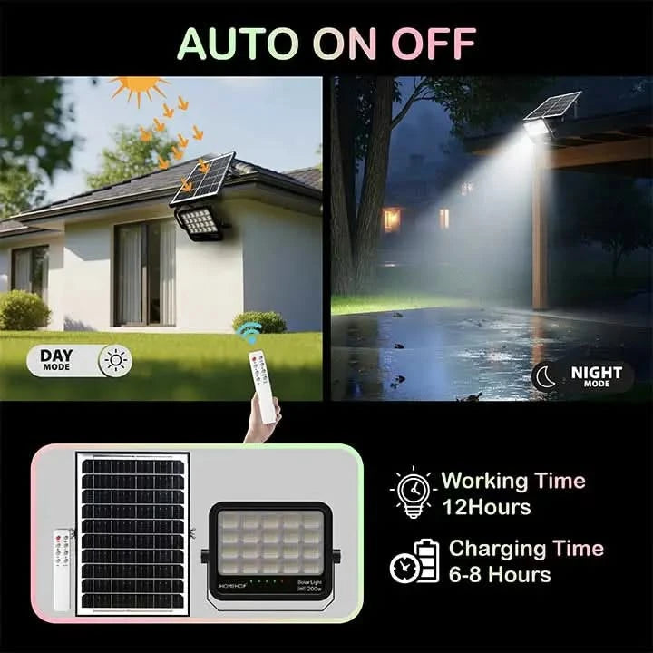 Solar led outdoor flood light Bright Energy Efficient Light for Garden & Outdoor Use(RENEWED)