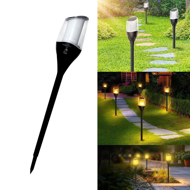 Solar Flickering LED Flame Lights Outdoor Garden Light Waterproof Portable Landscape Decoration Lamp