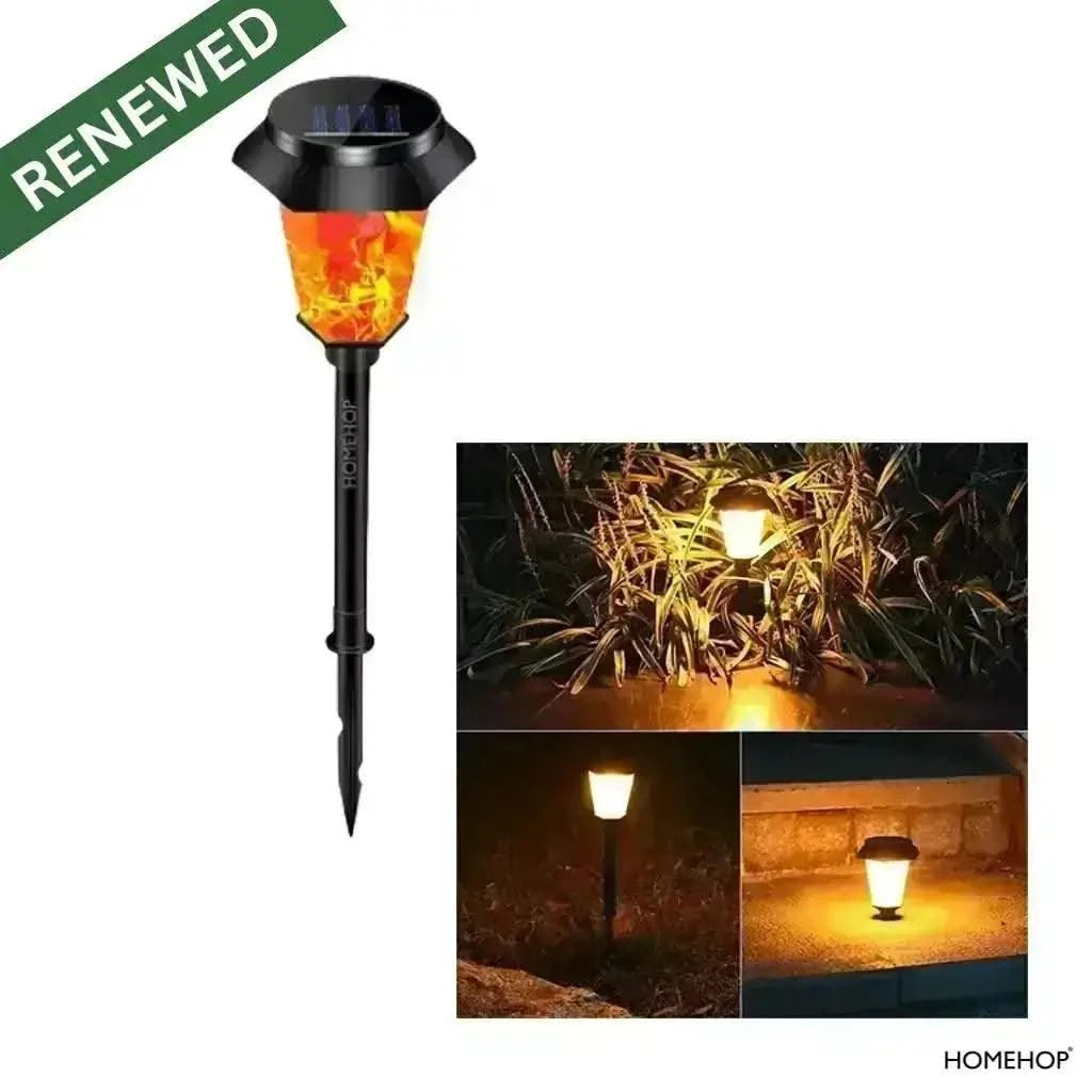 Solar LED outdoor home lighting Decoration Spike Waterproof Portable Lamp For Home, Lawn, Yard (Warm)(Refurbished) - HOMEHOP®