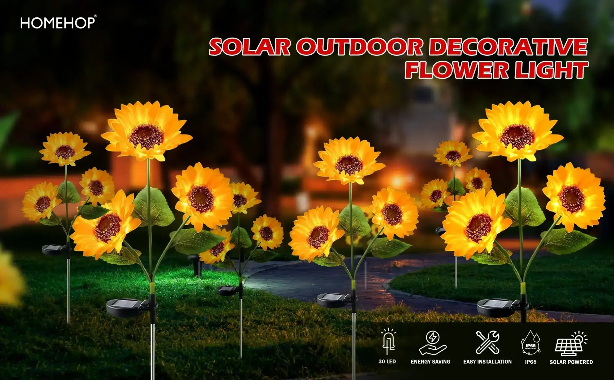 solar sunflower lights