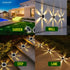 Solar Outdoor Decorative Garden LED Disc Shaped Ground Lights For Home, Backyard, Patio