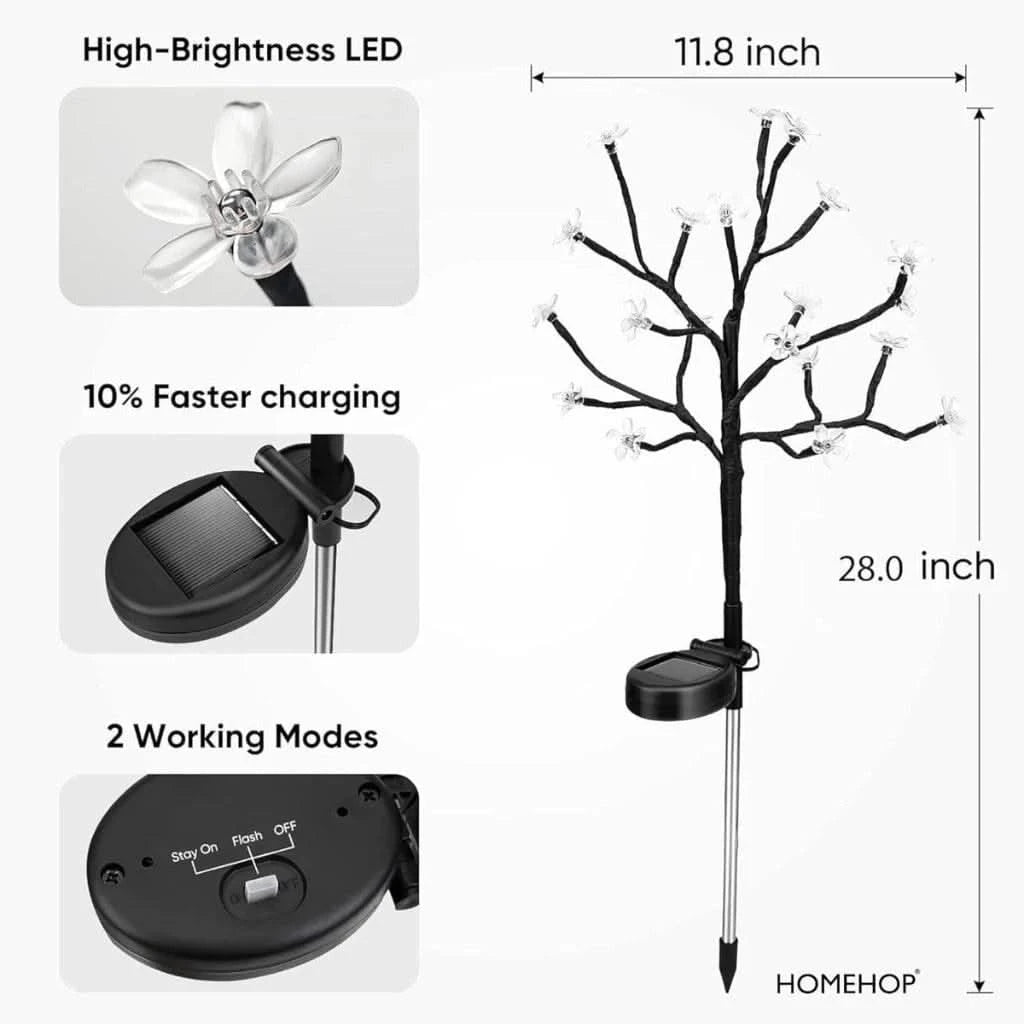 Solar Flower Decoration for Home, Parties, and Garden Nights with LED Lights (Warm Colour)(Renewed)